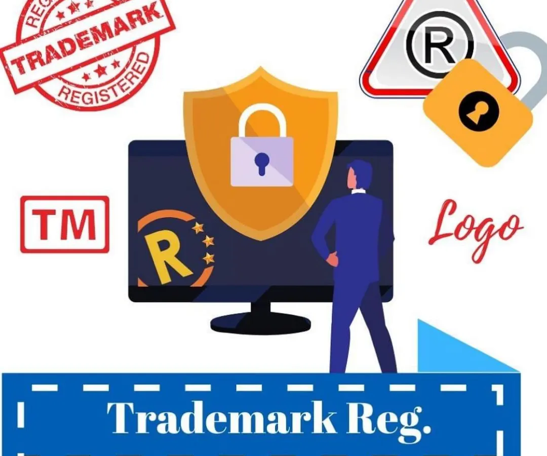 This graphic illustrates our trademark registration assistance service. We help you secure legal protection for your brand name and logo, a crucial step in building and defending your business identity.