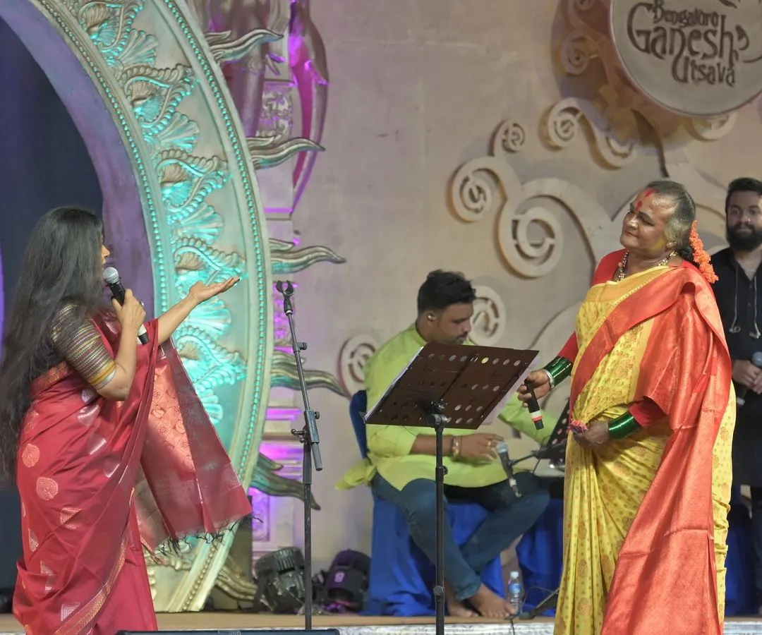 Sharing the stage with the respected Padma Shri Manjamma Jogati was a truly blessed moment. This performance at the 62nd Bengaluru Ganesh Utsava was a musical exploration of Karnataka's rich folk traditions, a project that involved months of dedicated research and collaboration with incredible artists.