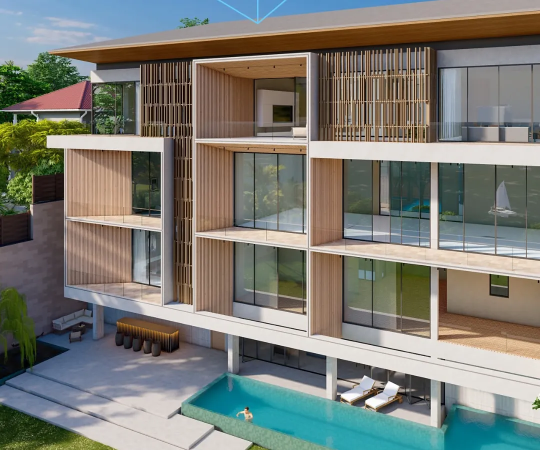 Perched on a cliffside in Goa, this modern tropical villa is designed to merge with the landscape. The architecture uses clean lines, expansive glass, and natural wood to frame the stunning ocean views, creating a seamless connection between the luxurious interior and the coastal environment.