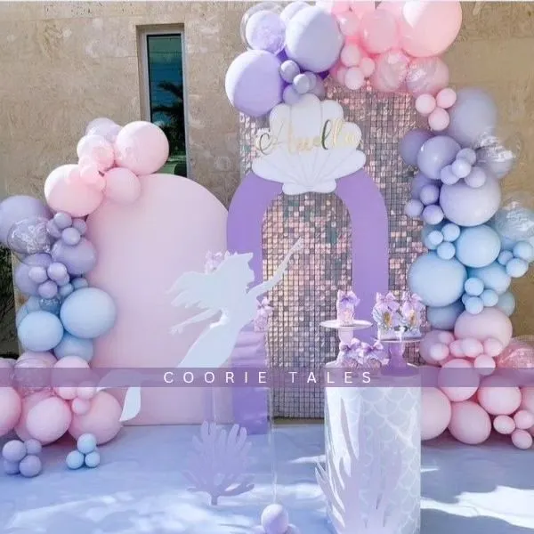 Dive into an underwater fairytale with our Little Mermaid theme. We designed this magical birthday with custom backdrops, a shimmering sequin wall, and pastel balloon garlands to bring Ariel's world to life for a special princess.