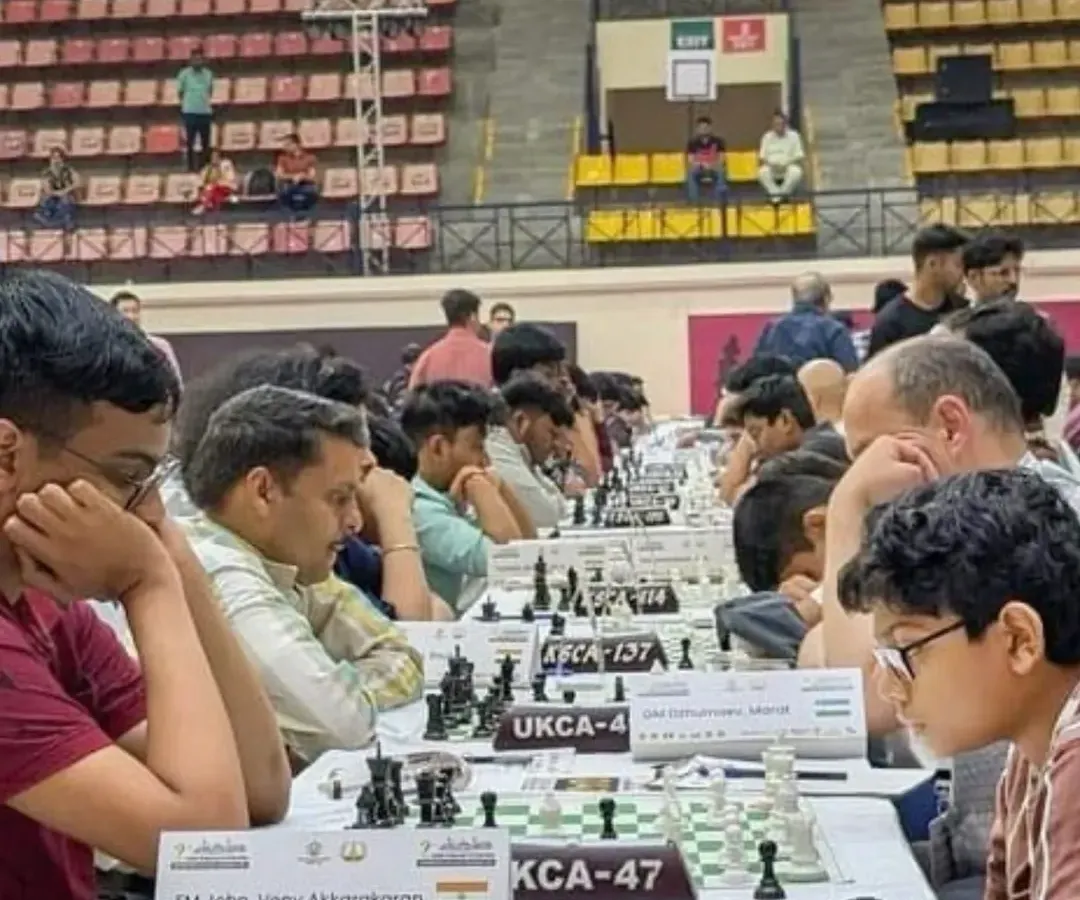 We prepare our students for the biggest stages. Here, one of our players competes at the prestigious 2nd Bengaluru Grandmasters Open Chess Tournament, demonstrating the high level of competition our training makes possible.