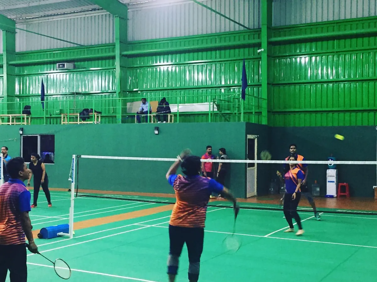 A moment of intense, friendly competition during a corporate badminton league I hosted. Events like these are a fantastic way to encourage team building and boost morale outside the office environment.