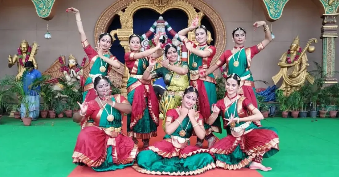 Performing for Lord Venkateshwara at Tirumala's Naadaneerajanam was a divine experience for us. This performance featured a custom choreography depicting the story of Ramayana, a service we offer for thematic events.