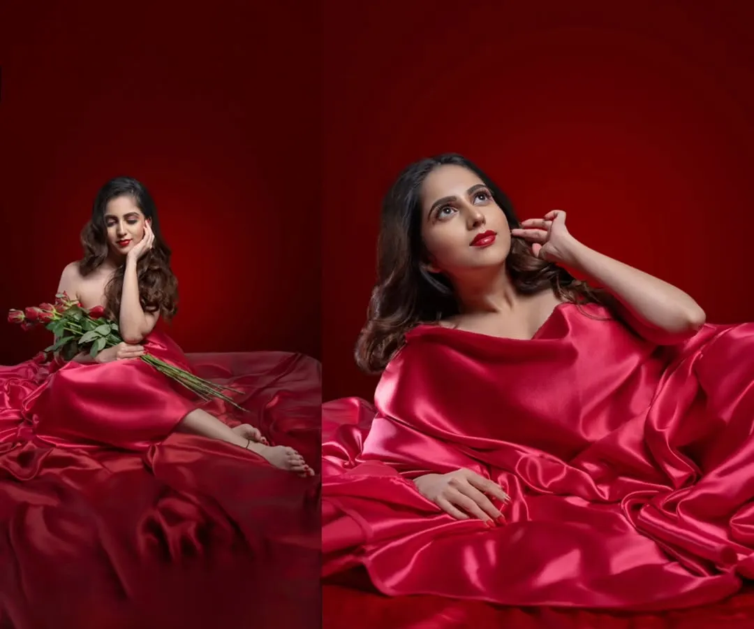 I love creating cinematic and dramatic fashion images. Here, I used flowing red satin and focused lighting to sculpt a scene that feels both elegant and powerful. This style of editorial photography is ideal for actors and models looking to add a touch of moody sophistication to their portfolio.