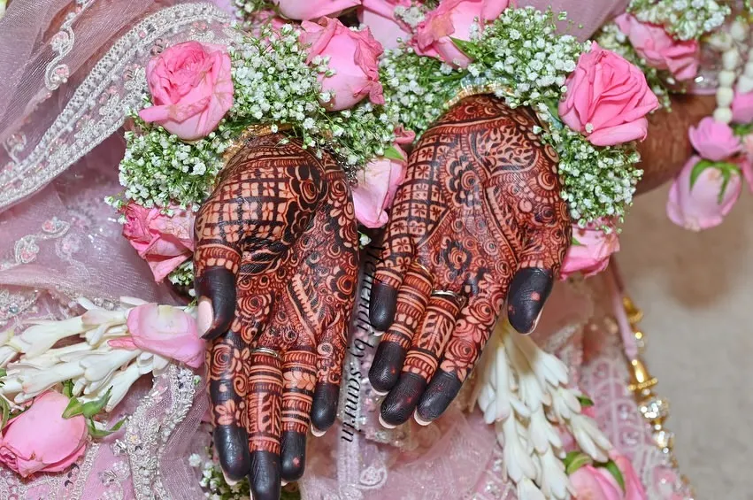 The final stain is everything. This is the rich, deep maroon color you can expect from my homemade organic henna paste. I took this photo after the paste was removed to show the beautiful, long-lasting result.