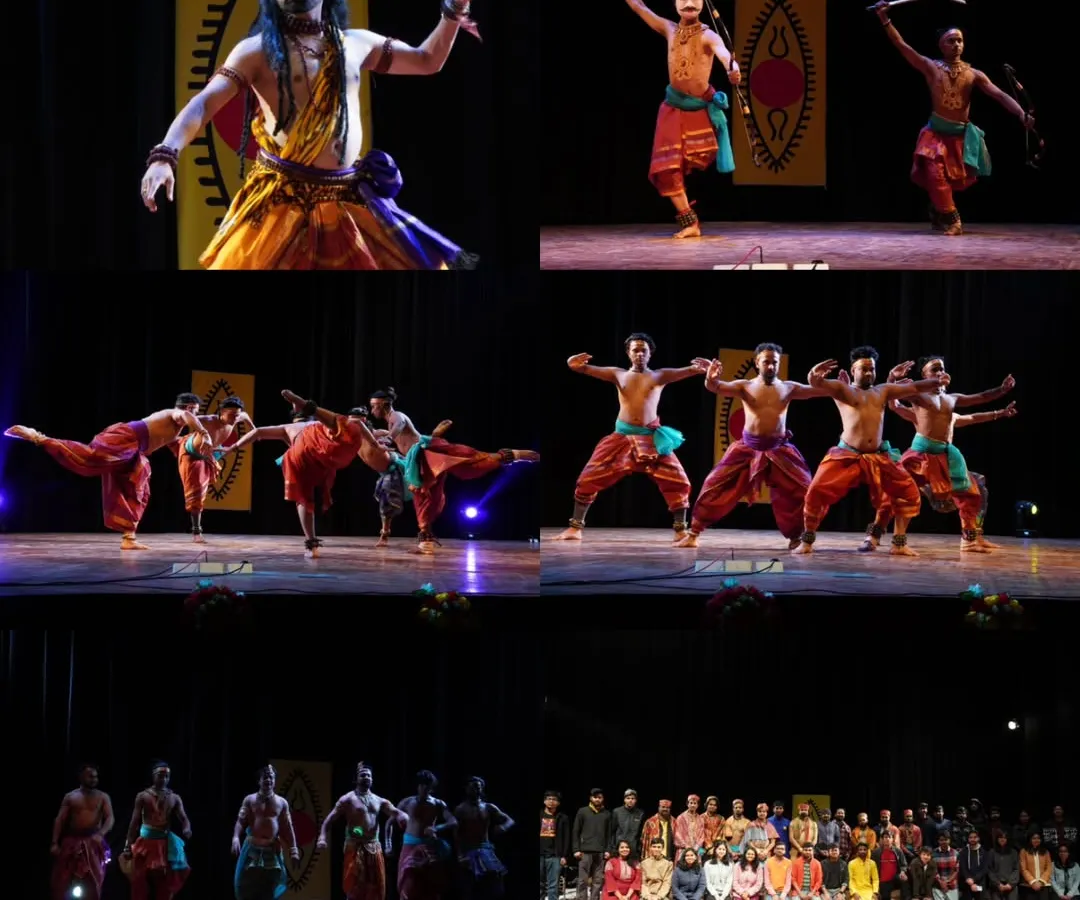 A collage capturing the dynamic range of our stage productions. From solo expressions of divinity to powerful group formations, our performances bring ancient stories to life for modern audiences at prestigious venues like IIT Delhi.