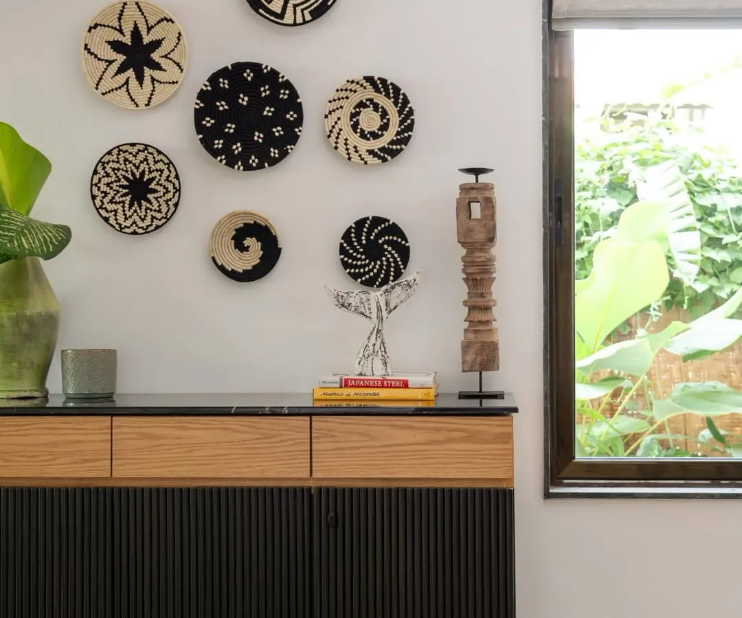 In our Villa Shai project, this custom-designed console and curated decor tell a story of local Goan craft and conscious living. We believe furniture should be more than functional; it should be a collection of stories, textures, and memories that ground a space with soul and a sense of place.