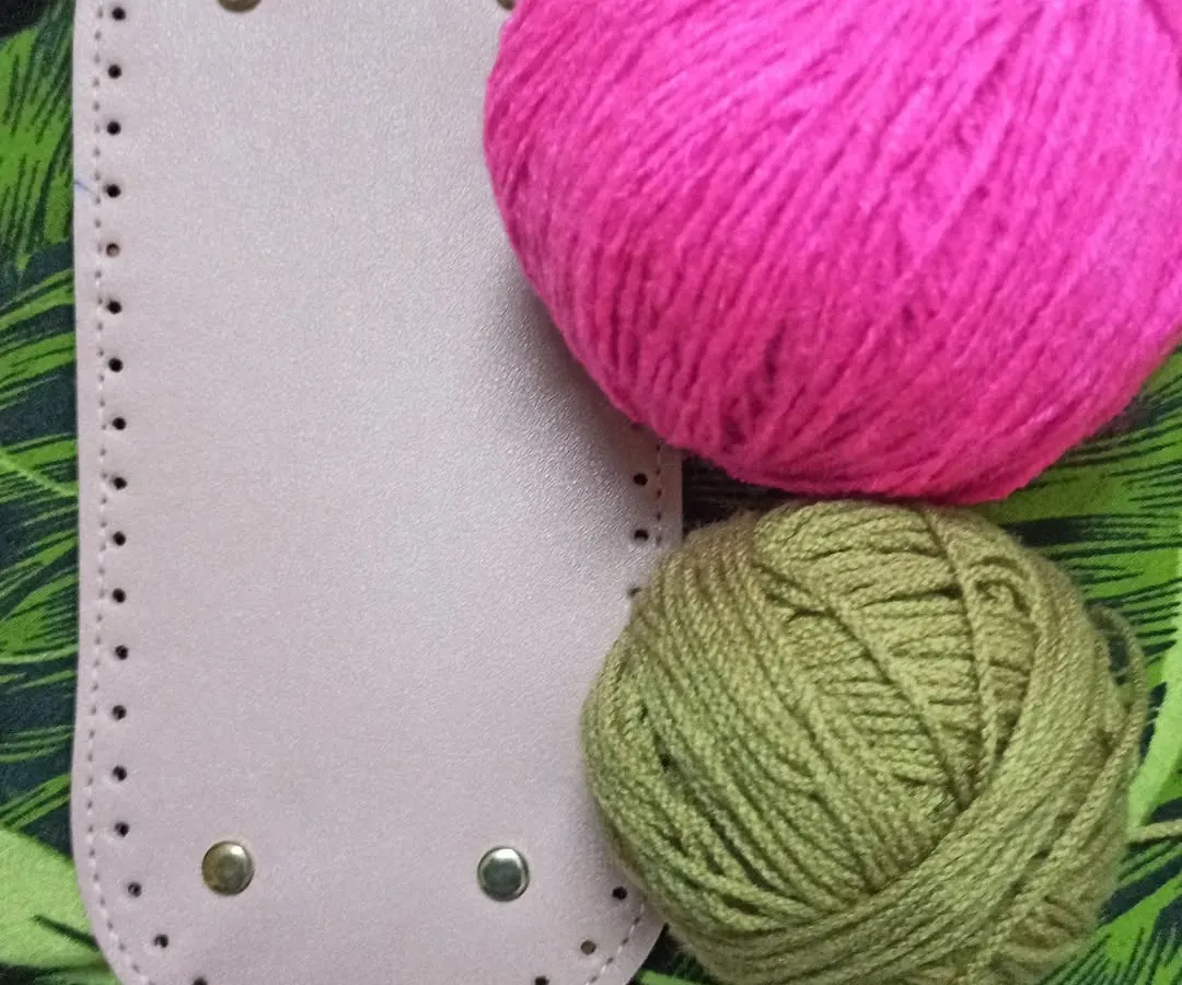 Get a head start on your next project with my bag making supplies. This kit includes a sturdy, pre-punched faux leather base and my favorite Koji Club yarn, available in so many bright colors.