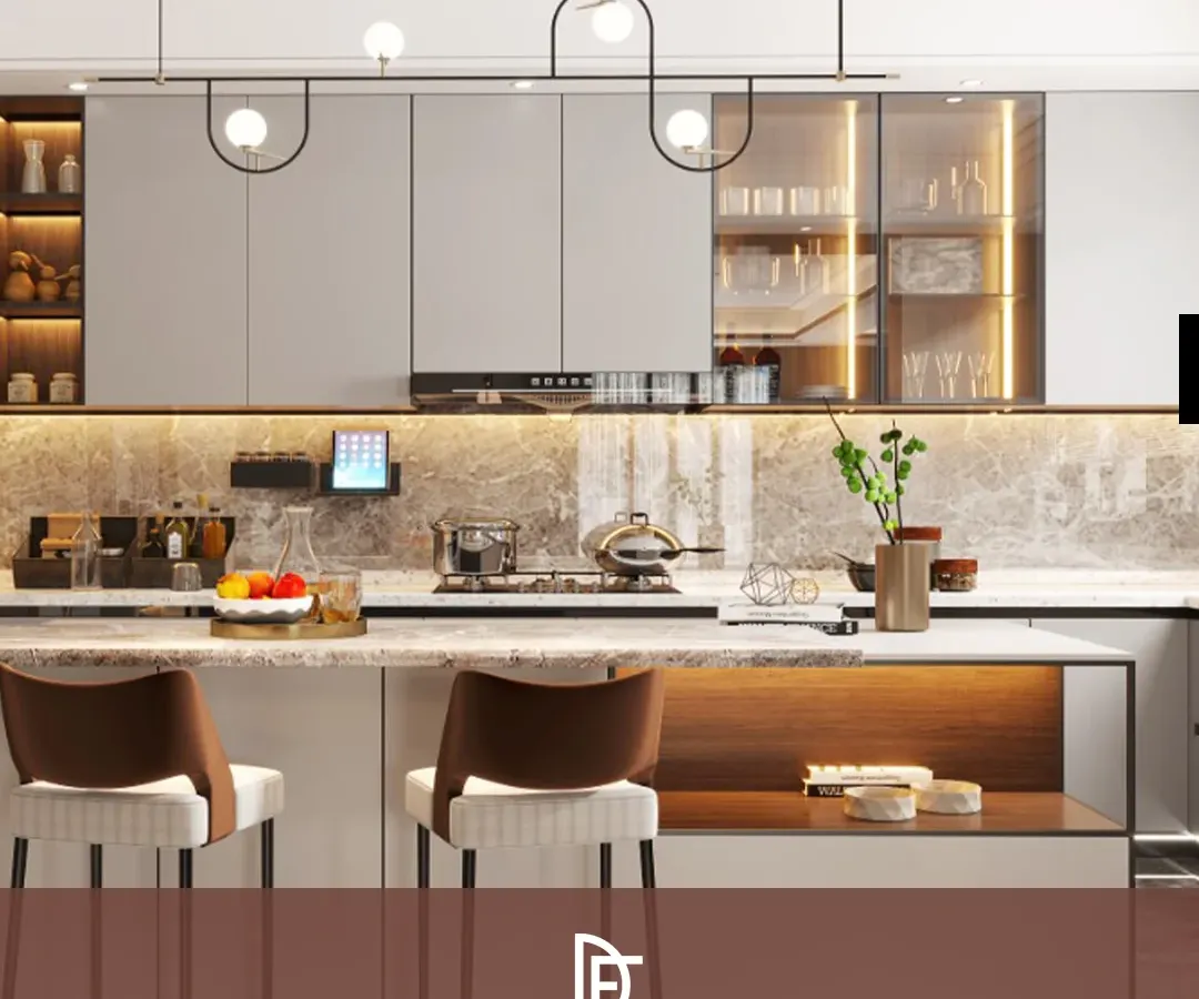 A kitchen should be a joy to cook in. I designed this modern kitchen with a focus on clean lines, smart storage, and beautiful materials. The integrated lighting and stylish breakfast bar make it the perfect spot to start your day.