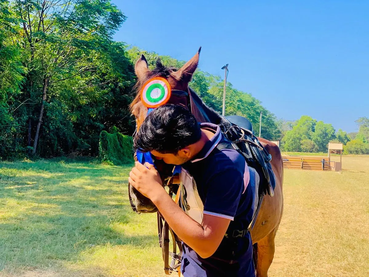 A proud moment with Sultana after she won multiple medals at the Junior National Equestrian Championship. I train my horses and riders for success, but the bond we share is the real prize.
