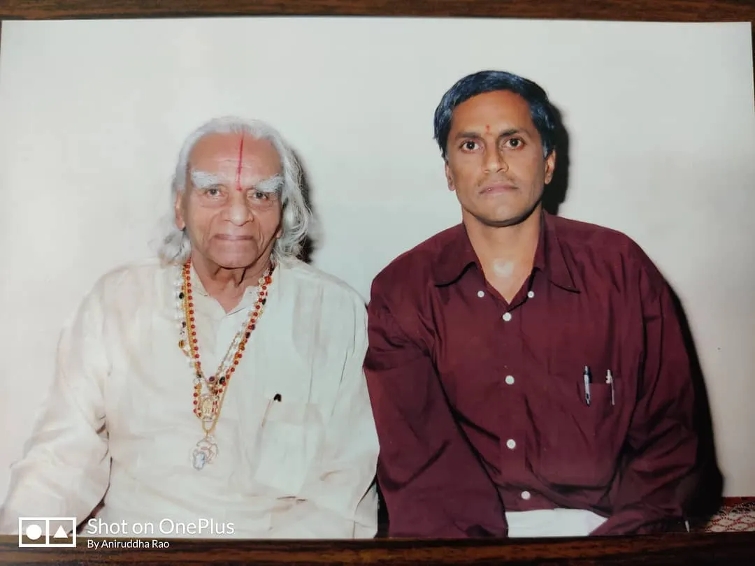 With my Guruji, Padmavibhushana Dr. B.K.S. Iyengar. The knowledge I share comes directly from the many years I spent learning from him. His teachings are the foundation of every class I conduct.