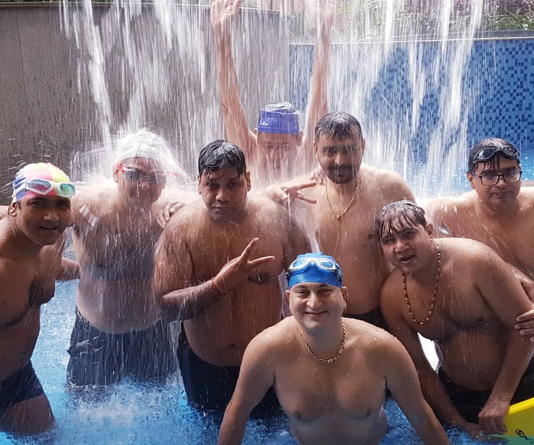 It's never too late to learn. Here is one of my adult swimming batches enjoying a session. I create a fun, supportive group environment where you can learn at your own pace and build your confidence in the water.