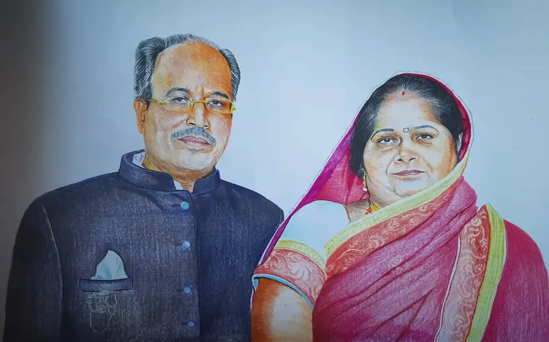 A commissioned A3 size portrait of a couple, created using color pencils. I use this medium to bring a warm, lifelike feel to the artwork, paying close attention to skin tones and the texture of the clothing.