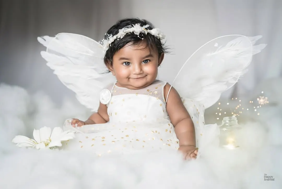 A little angel sent from above. I design these fine art newborn sessions with dreamy themes like this 'angel in the clouds' setup, creating a magical and timeless portrait of your baby's pure innocence.