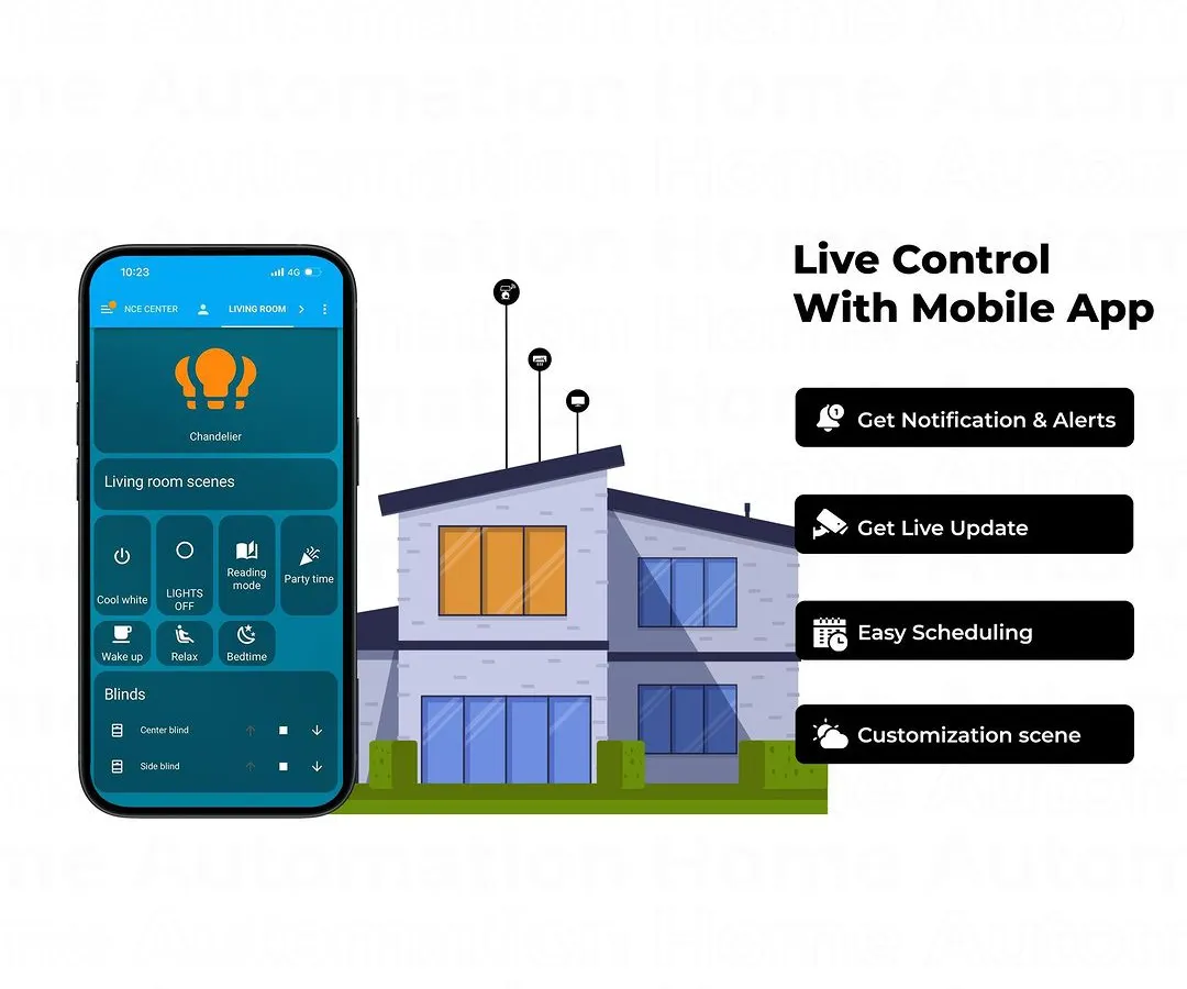 This is the control center for your entire home, right in your pocket. My integrated mobile app lets you manage everything from lighting scenes and blinds to security alerts and live updates, whether you are at home or away.