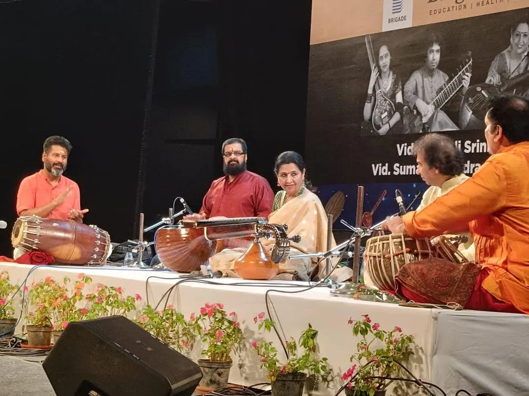 The magic of a jugalbandi is in the connection between artists. Here I am, sharing the stage with talented musicians, creating a spontaneous and soulful musical dialogue. These collaborations are always a highlight for me.