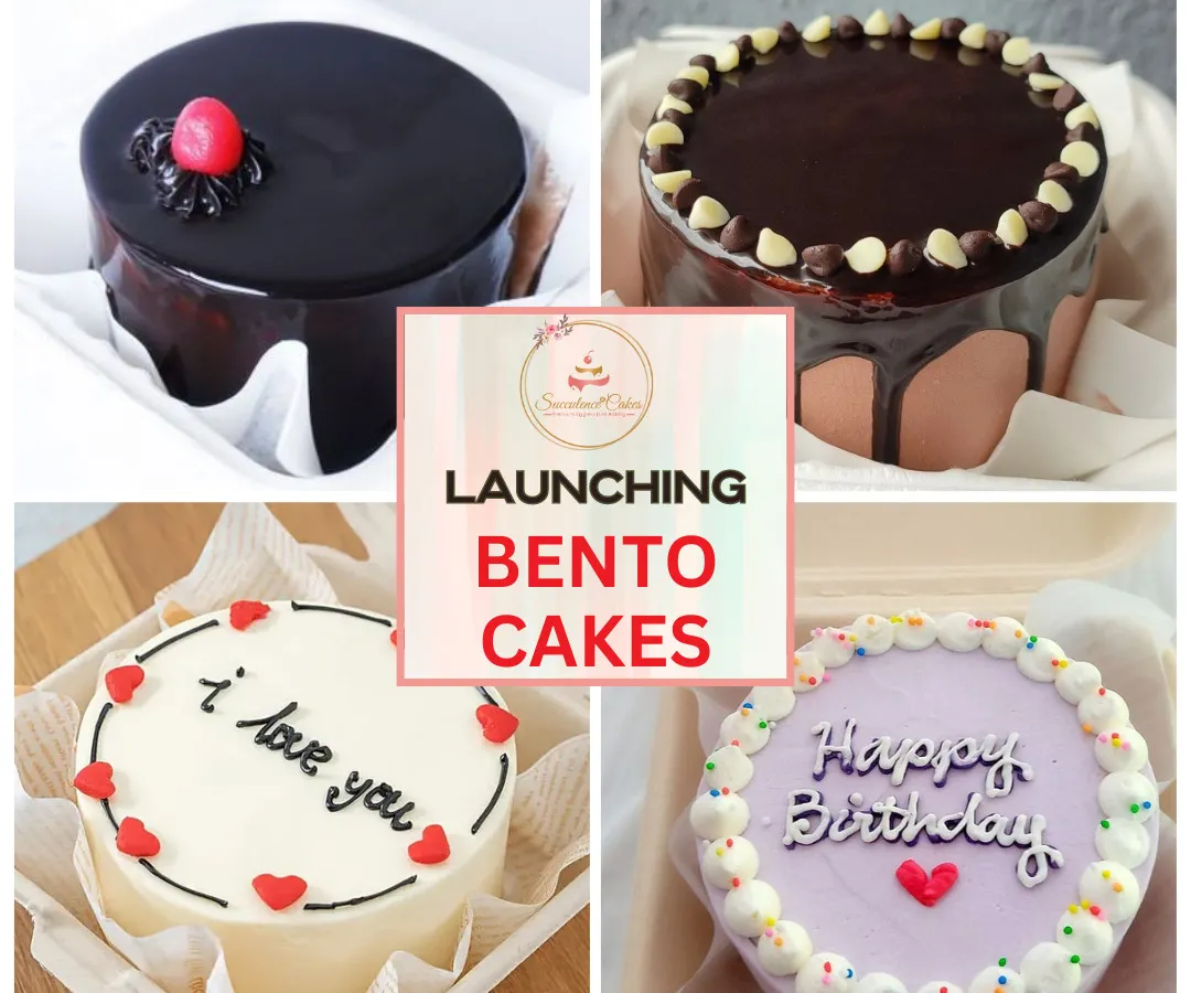 For smaller celebrations or a personal treat, I offer these delightful bento cakes. This collage shows the variety I can create, from a simple "I love you" message to rich chocolate drip designs, all completely eggless and made to order.