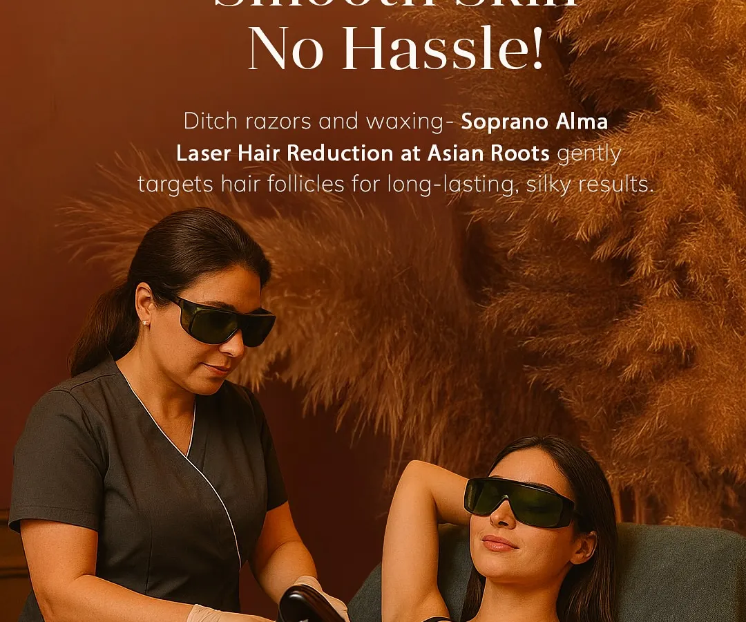 Here you can see a client comfortably undergoing an underarm laser hair reduction session. I use US FDA-approved Soprano laser technology with built-in cooling to ensure the process is not only effective but also virtually painless, even on sensitive areas.