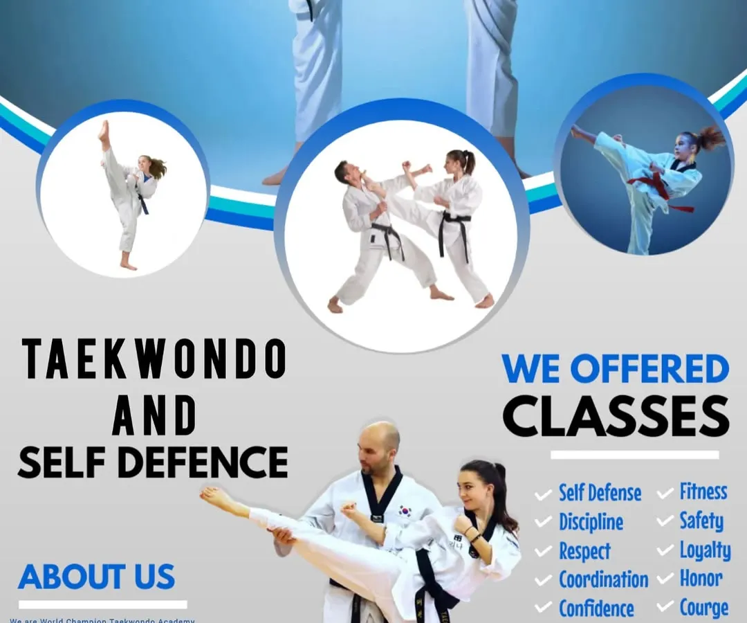 Ready to pack a punch? My Taekwondo and self-defense classes are all about building strength, discipline, and confidence. This poster gives you a quick look at what we offer, from our class schedule to the core values we practice. We focus on real, internationally recognized techniques in a fun and supportive space.
