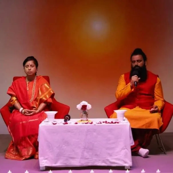 Here, we are in a state of deep meditation during a Satsang in Sydney. These sessions are the core of our retreats, where we guide you to connect with your inner self and the divine energies we invoke.