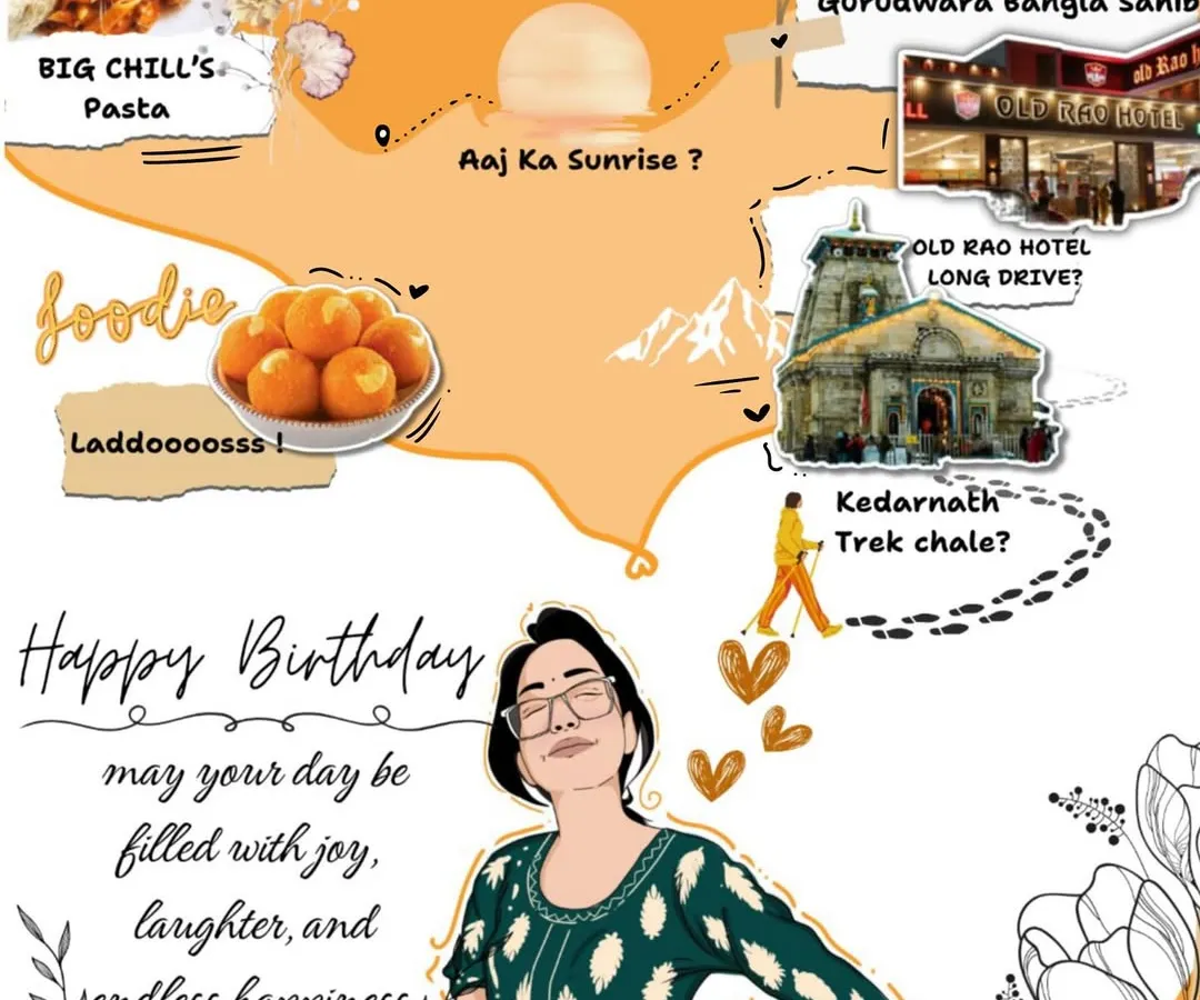 Check out this memory doodle I made for a birthday! It’s like a visual map of someone's personality, filled with their favorite food, places they've traveled to, inside jokes, and special moments. It’s a gift that truly says "I know you."