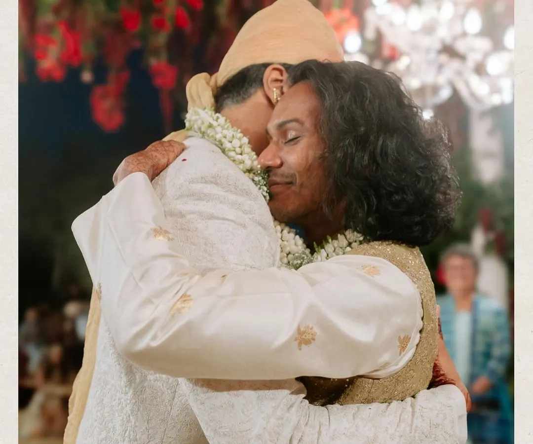 In the end, it's all about moments like this. A quiet, heartfelt embrace between Kahran and Gourav after their vows. We design beautiful spaces, but our real work is creating the backdrop for pure, unscripted emotion. This is why we do what we do.