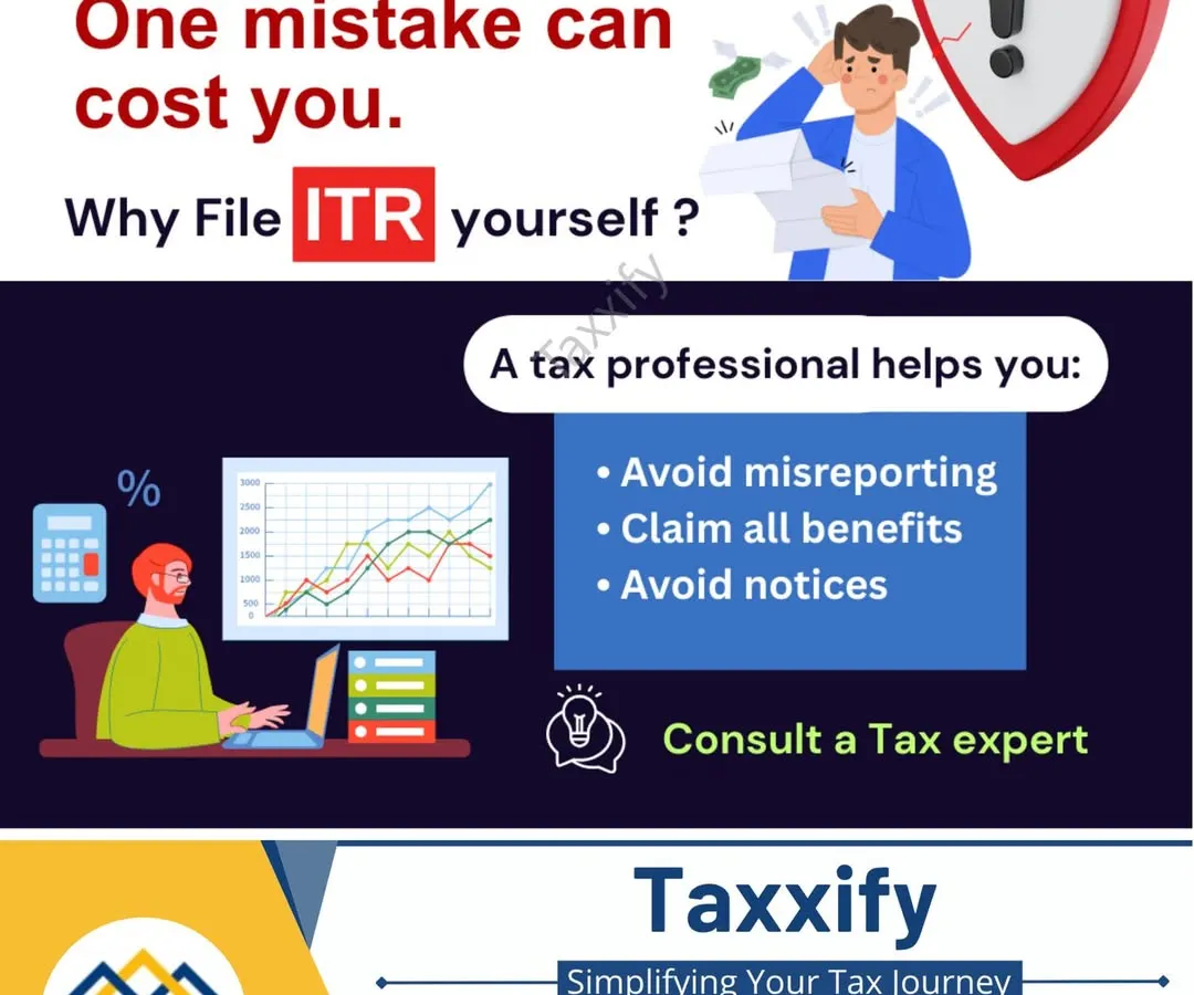 Attempting to file your own income tax return without full knowledge of current tax laws is a significant risk. A single mistake in reporting can lead to a tax notice. We help you avoid misreporting, claim all the benefits you are entitled to, and ensure your filing is compliant from the start.