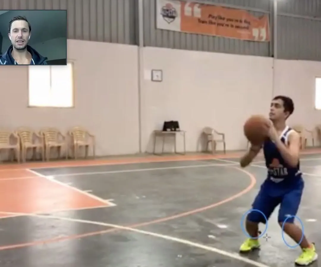 This is the kind of access we provide. One of our players is getting his shooting form analyzed live by NBA shooting coach David Nurse during a virtual clinic. We connect our athletes with world-class experts to give them a real competitive edge.