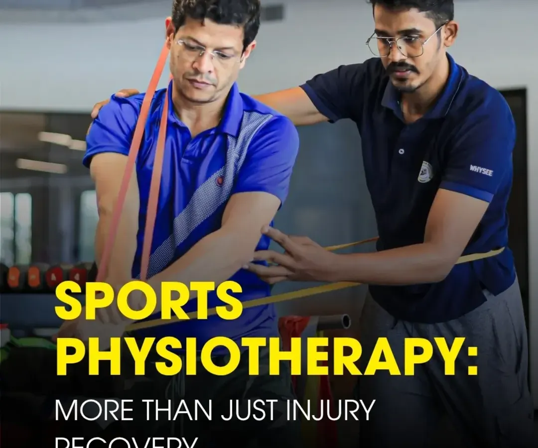 Our sports physiotherapy goes beyond the treatment table. We focus on active rehabilitation, using tools like resistance bands to rebuild strength and correct movement patterns, ensuring you return to your sport more resilient than before.