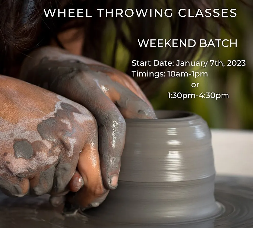 Ready to dive in? Our wheel throwing classes are where it's at. We run weekend and weekday batches for total newbies and folks who already know their way around clay. All the deets are on our site!