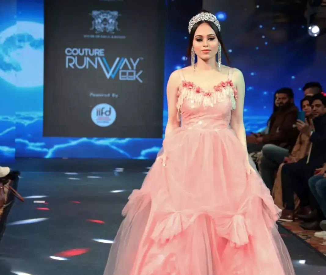 The magic of the runway. I styled the show opener, Anshika, for Couture Runway Week in this custom pink tulle ball gown. The look was designed to be ethereal and commanding, capturing everyone's attention as she walked the ramp.
