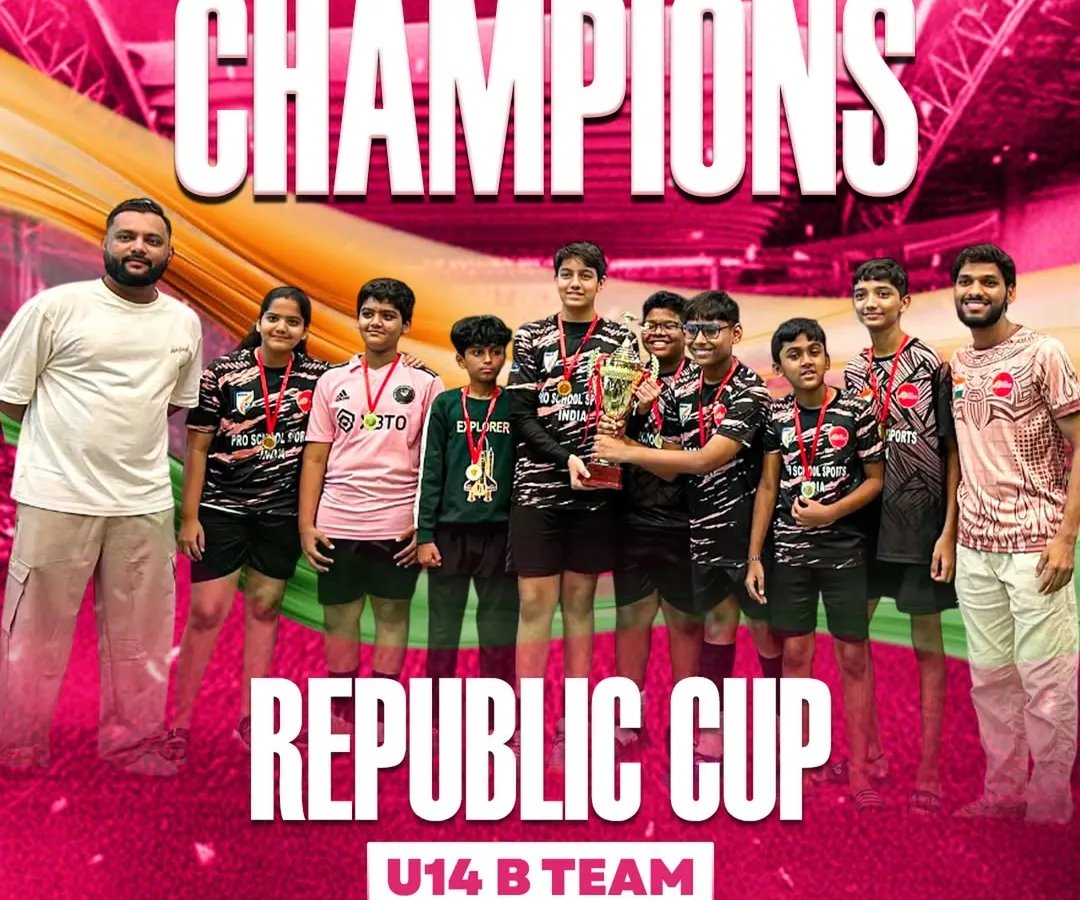 Champions of the Republic Cup! This is what happens when talent, hard work, and teamwork come together. We are incredibly proud of our U14 B team and Coach Abhishek for this fantastic victory.