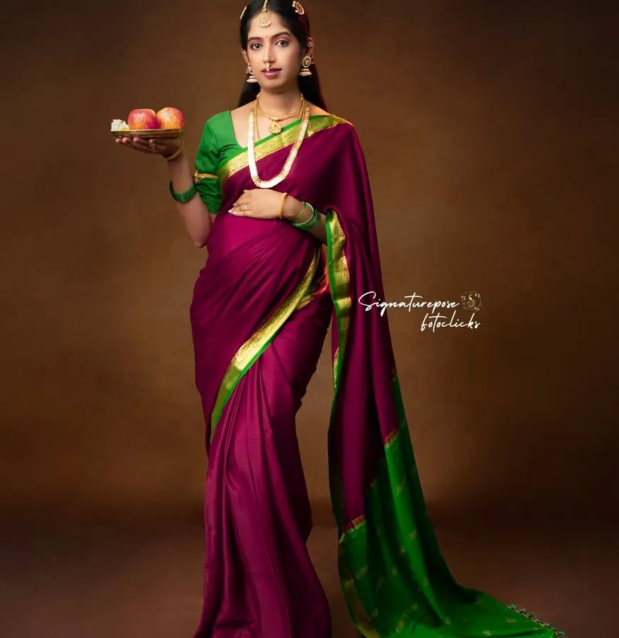 Inspired by the timeless elegance of Raja Ravi Varma's paintings, this portrait turns a maternity photo into a piece of fine art. We use classic draping, rich colors, and traditional jewelry to create a legacy portrait that honors your heritage.