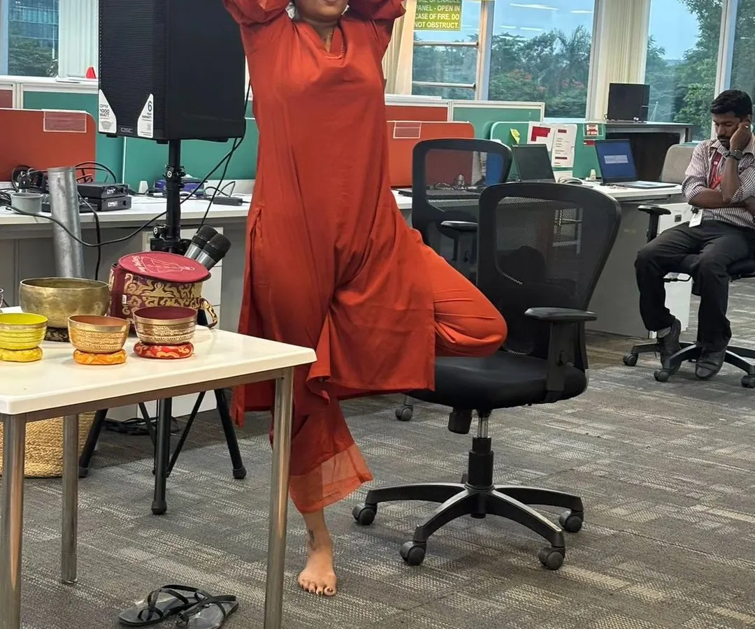 You don't need a mat or a change of clothes to find balance during your workday. I often guide chair yoga sessions, like this one at MagicBricks, using office furniture to support stretches that combat the effects of sitting, improve posture, and reset your energy.