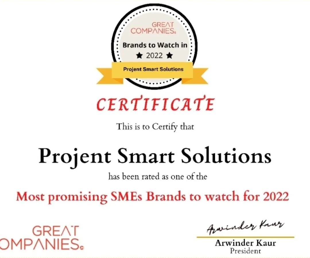 I am proud to be recognized by Great Companies as one of the 'Most Promising SMEs Brands to watch for in 2022'. This award reflects my commitment to delivering reliable, high-quality smart home solutions and ensuring complete client satisfaction.