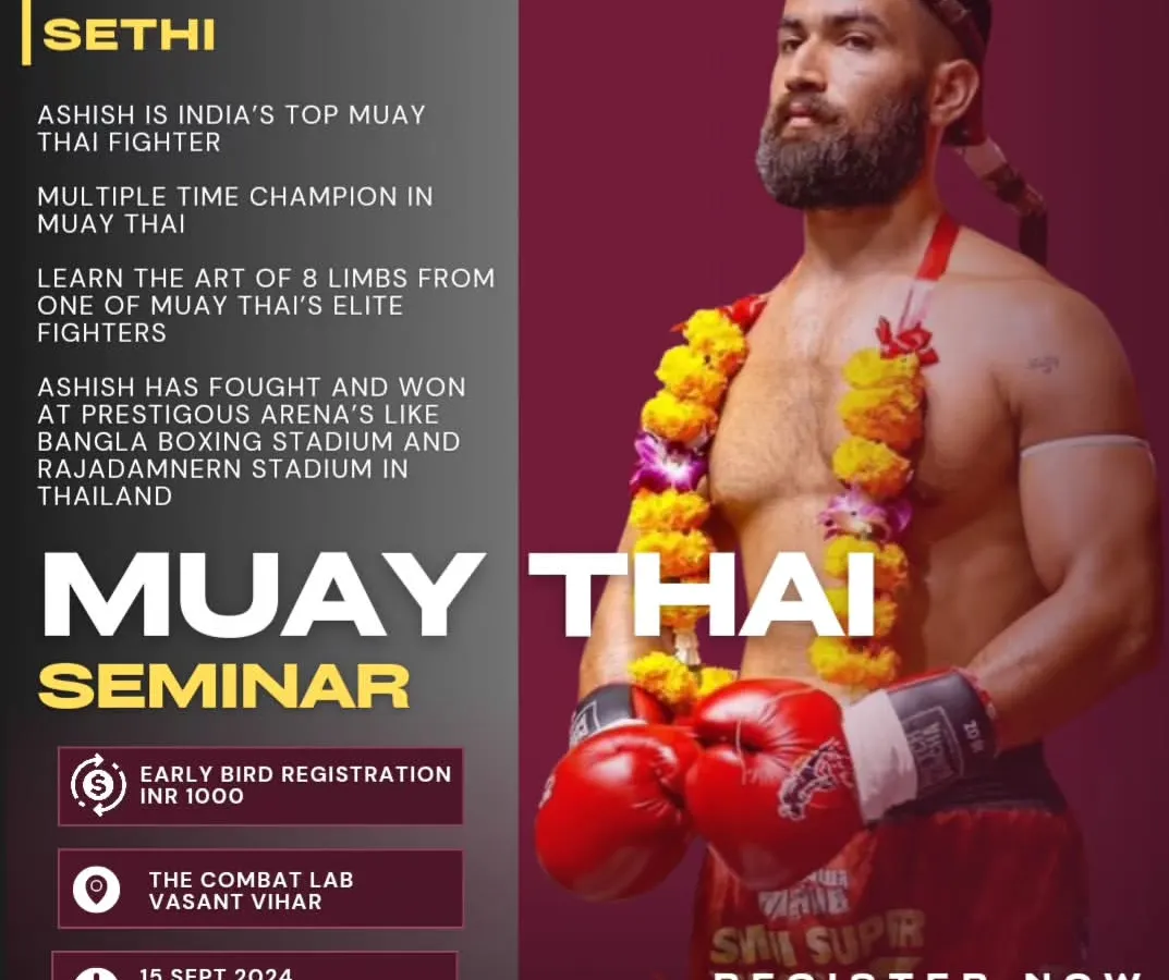 We bring in the best, period. This is from our seminar with Ashish Ramansethi, one of India's top Muay Thai champions. When you train with us, you learn the art of 8 limbs from fighters who have competed and won at the highest levels.