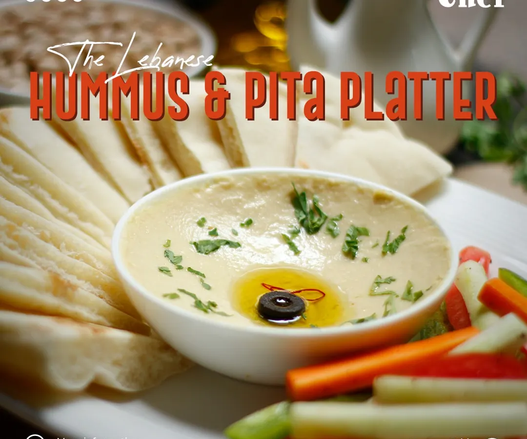 My creamy, classic Lebanese hummus, presented just like we do at the restaurant. This is my go-to for an authentic, smooth dip that's perfect with pita bread, crunchy vegetables, or as a healthy spread on sandwiches.