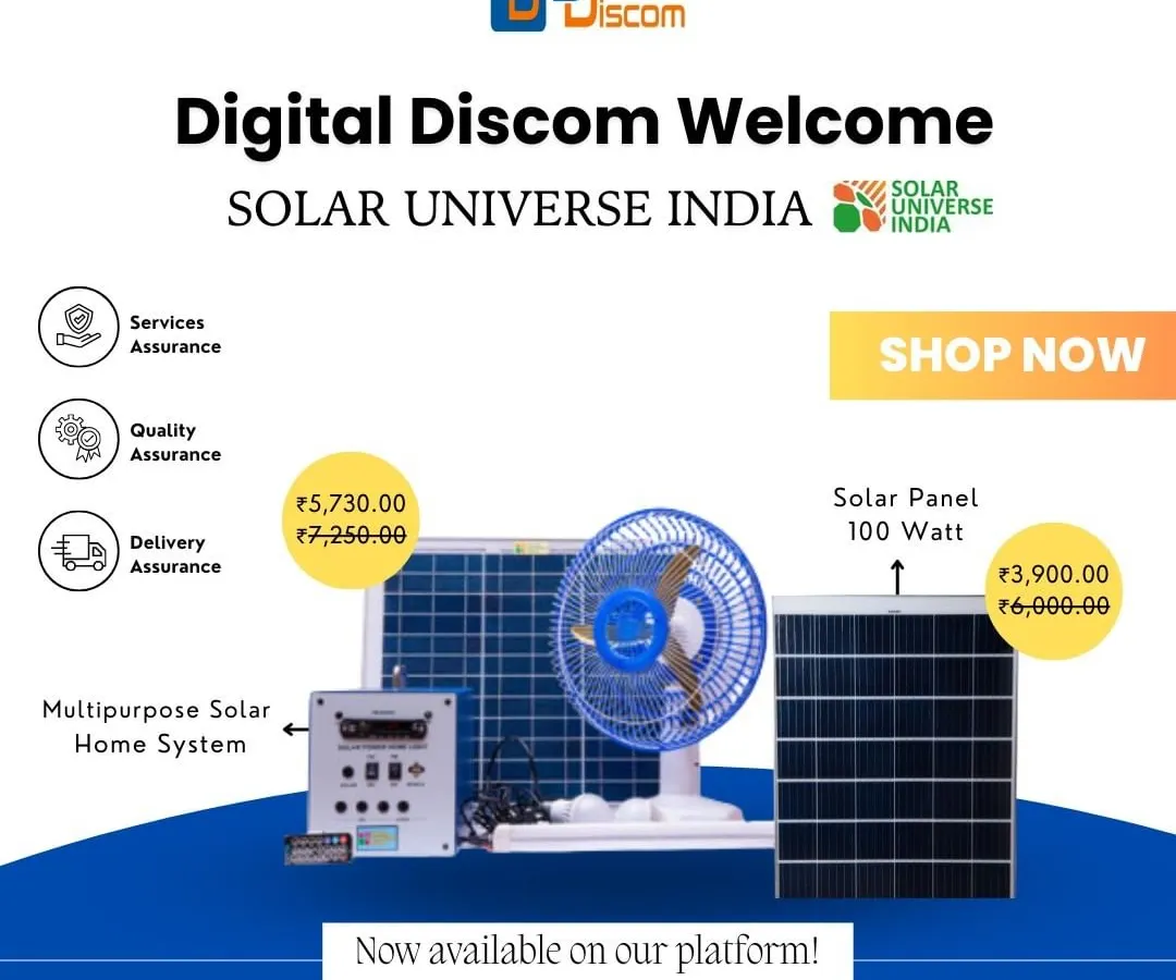 **Complete Home Solar Solutions.** Power your home with clean energy. This multipurpose solar home system from Solar Universe India, complete with a solar panel and fan, is just one of the many affordable and efficient products you can find and compare on our marketplace.