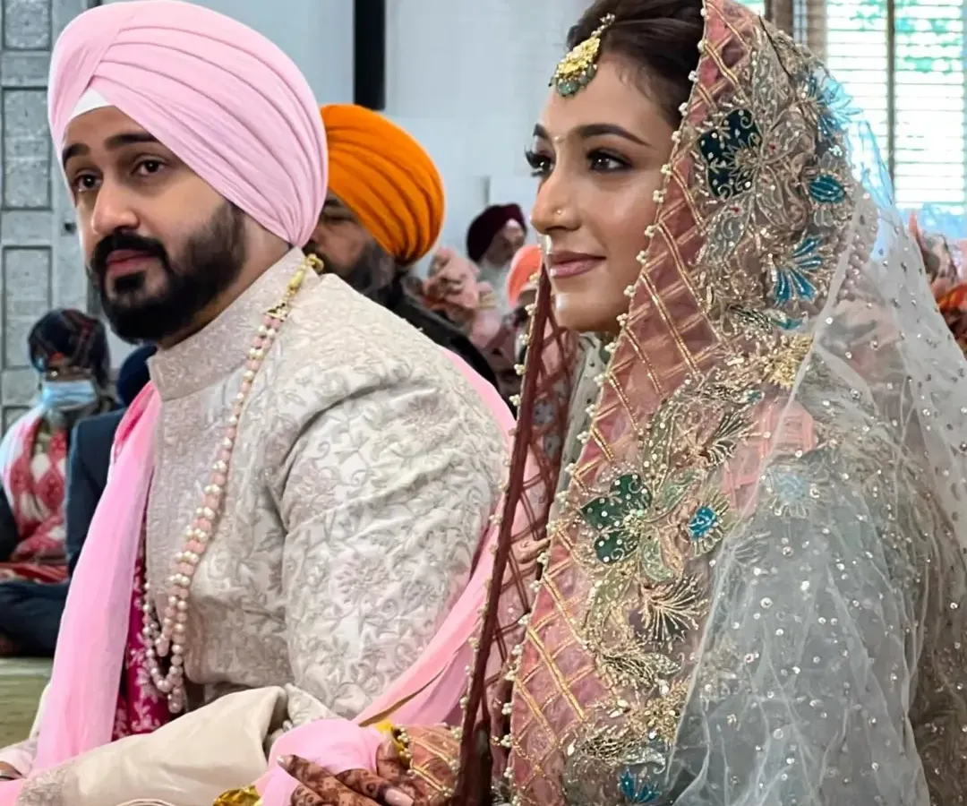 A wedding is a personal story, and the groom's attire should be a reflection of that. Here is a client on his special day, wearing a bespoke sherwani in soft pastels with refined, tone-on-tone detail. It’s a perfect balance of tradition and modern grace, designed for presence, not just display.