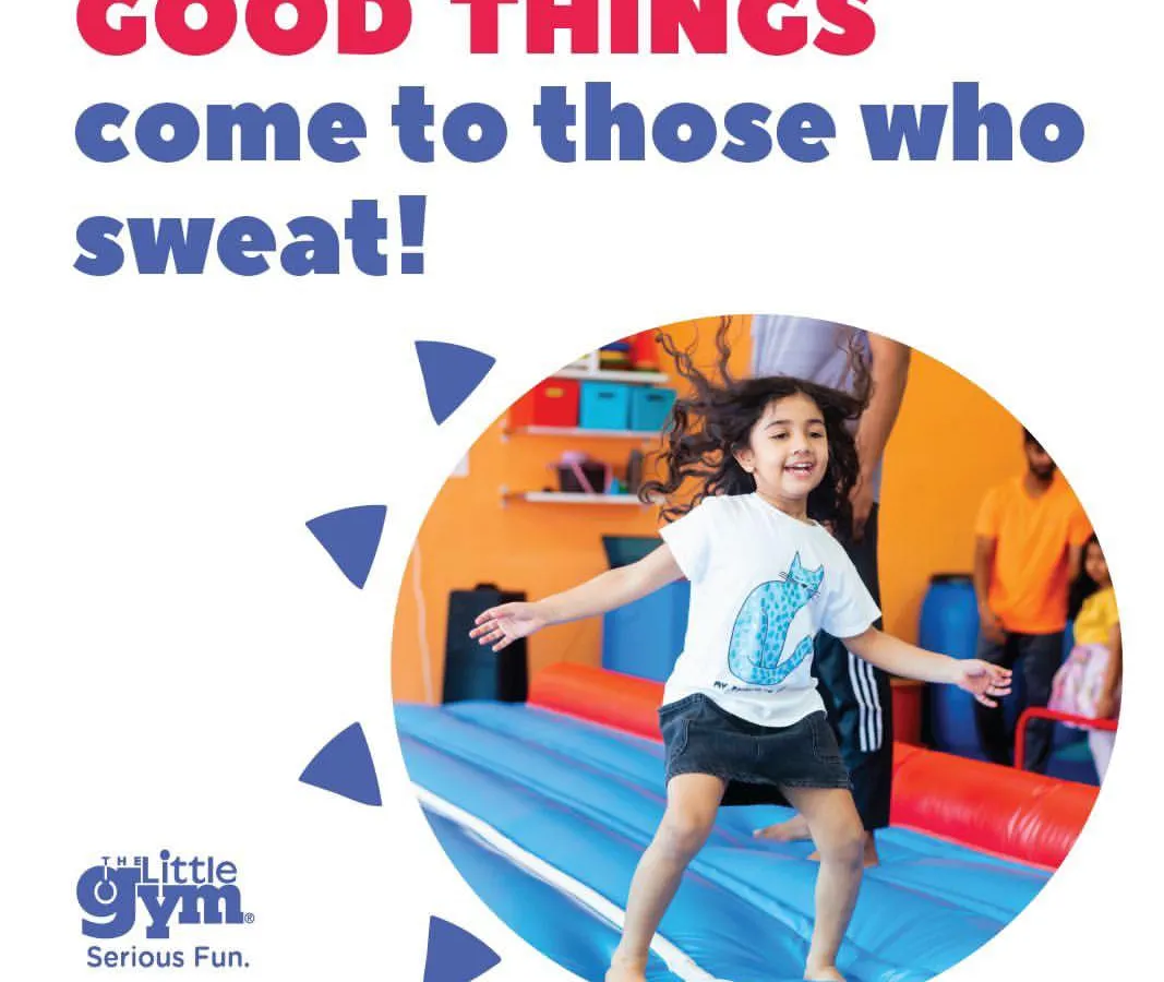 Experience the energy of our parties. Here, a child enjoys our inflatable AirTrack, a safe and exciting feature that allows kids to jump, bounce, and burn off energy in a structured environment. It's 'Serious Fun' in action.