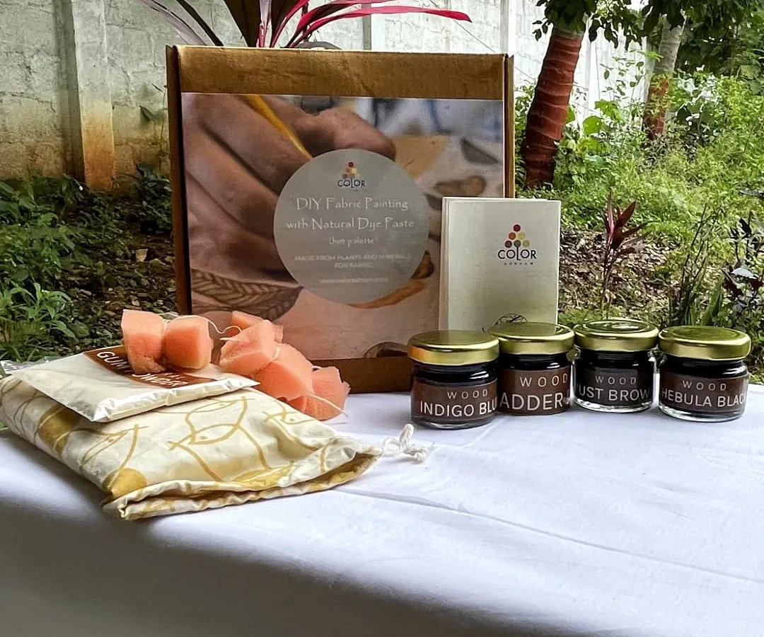 Ready to get creative? Our DIY Natural Color Kit for fabric painting is your first step into the world of eco-friendly color. Each kit is packed with ready-to-use natural pastes, practice materials, and a video tutorial, making it a perfect gift for any maker.