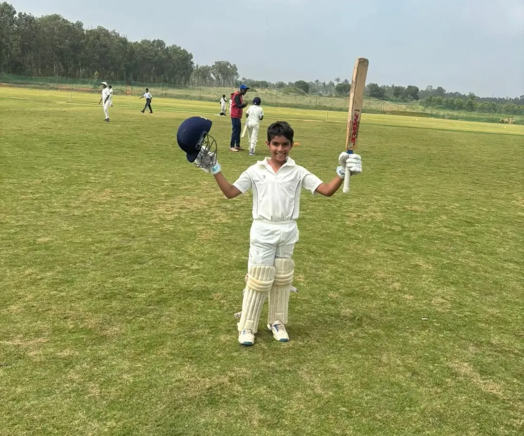 This is a moment of pure joy and the result of incredible dedication. I am incredibly proud of 9 year old Reyansh Kapoor celebrating his maiden century, a testament to his 360 degree stroke play and the focused training we provide for our youngest players.