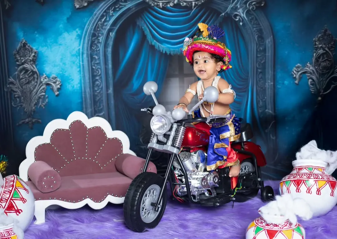 Who says tradition can't have a modern twist? Here is my 'Modern Krishna' concept, swapping the chariot for a scooter. I love mixing classic cultural ideas with a bit of Bangalore-style fun.