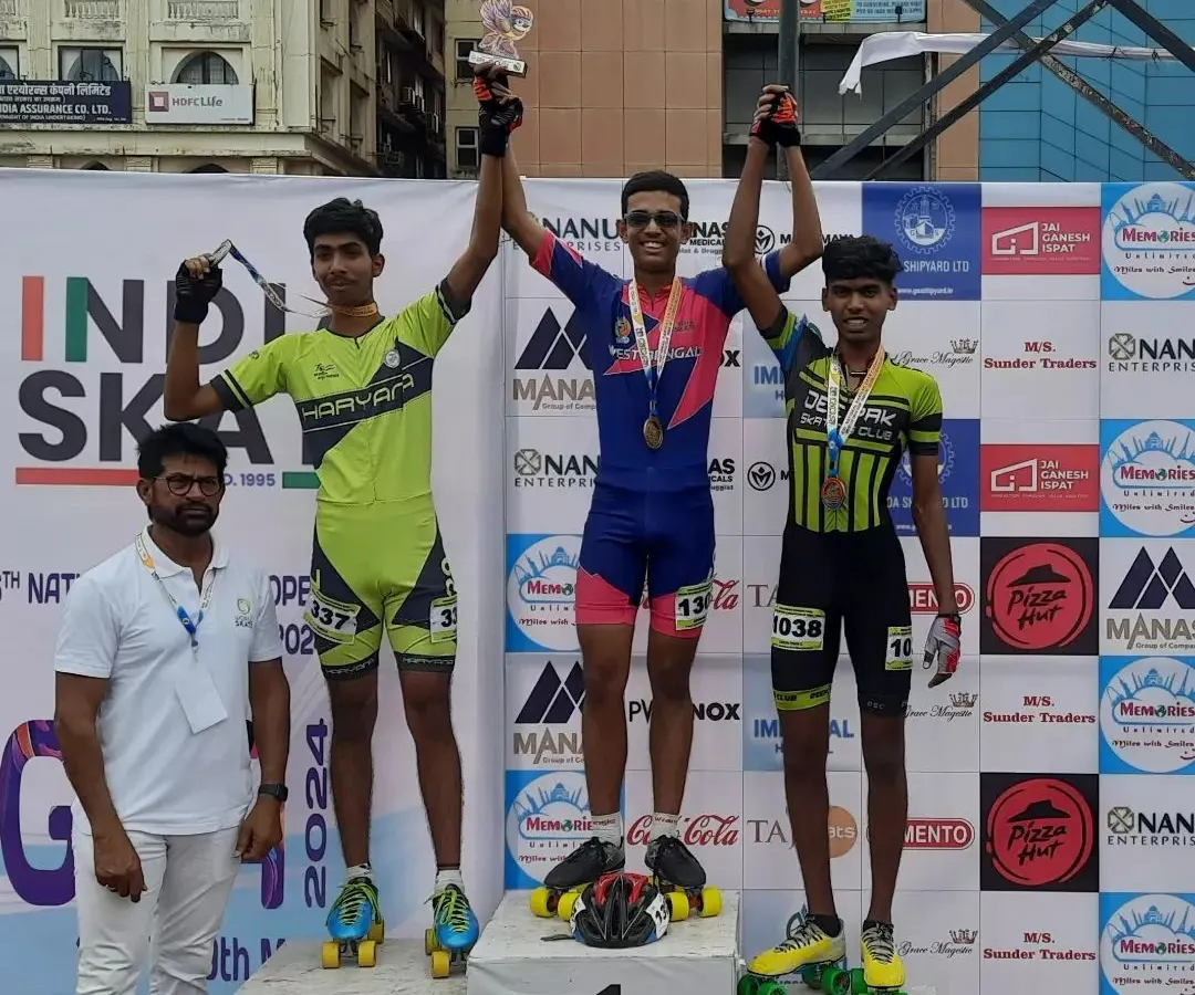 The result of dedicated training. Here I am with my student after he won gold in the 1000m at the 6th National Ranking Championship. This is what we work for.