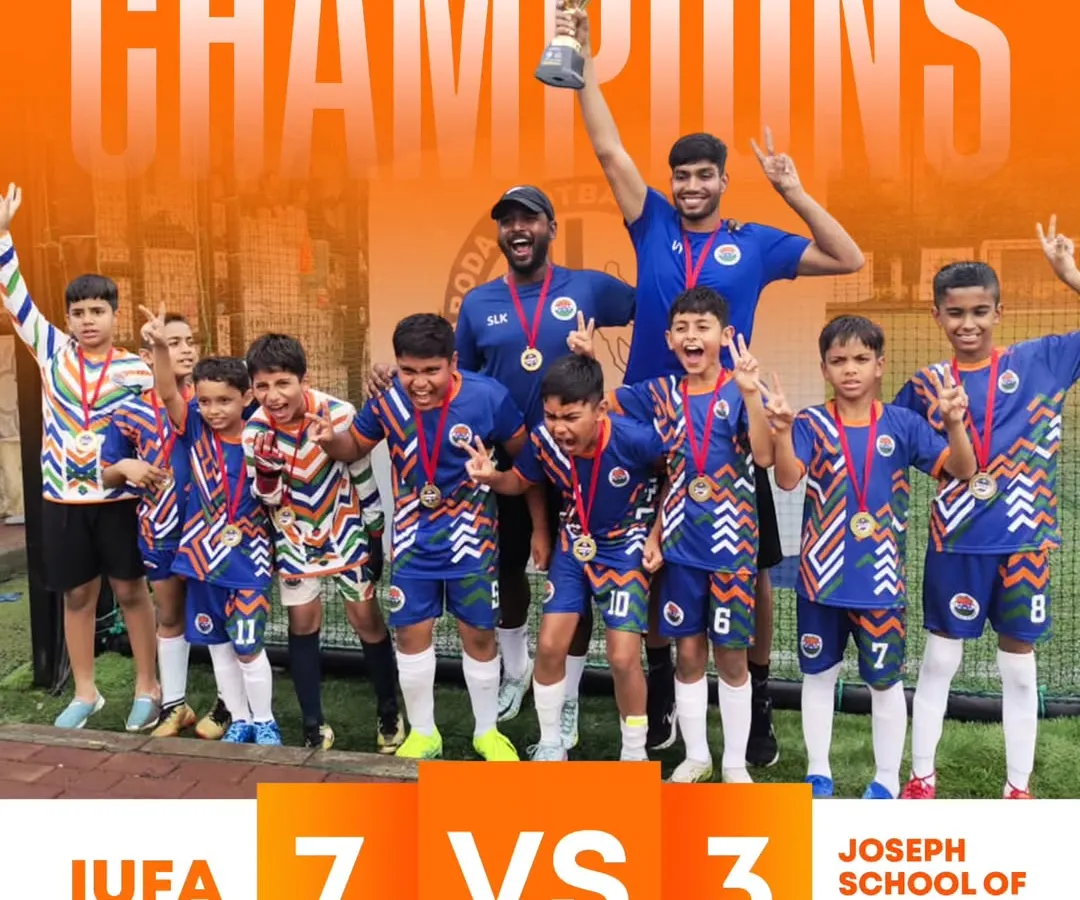 The final whistle moment. A commanding 7-3 victory in the BFA Cup Final. This image captures the culmination of months of hard work, strategic coaching, and relentless teamwork from our young champions.