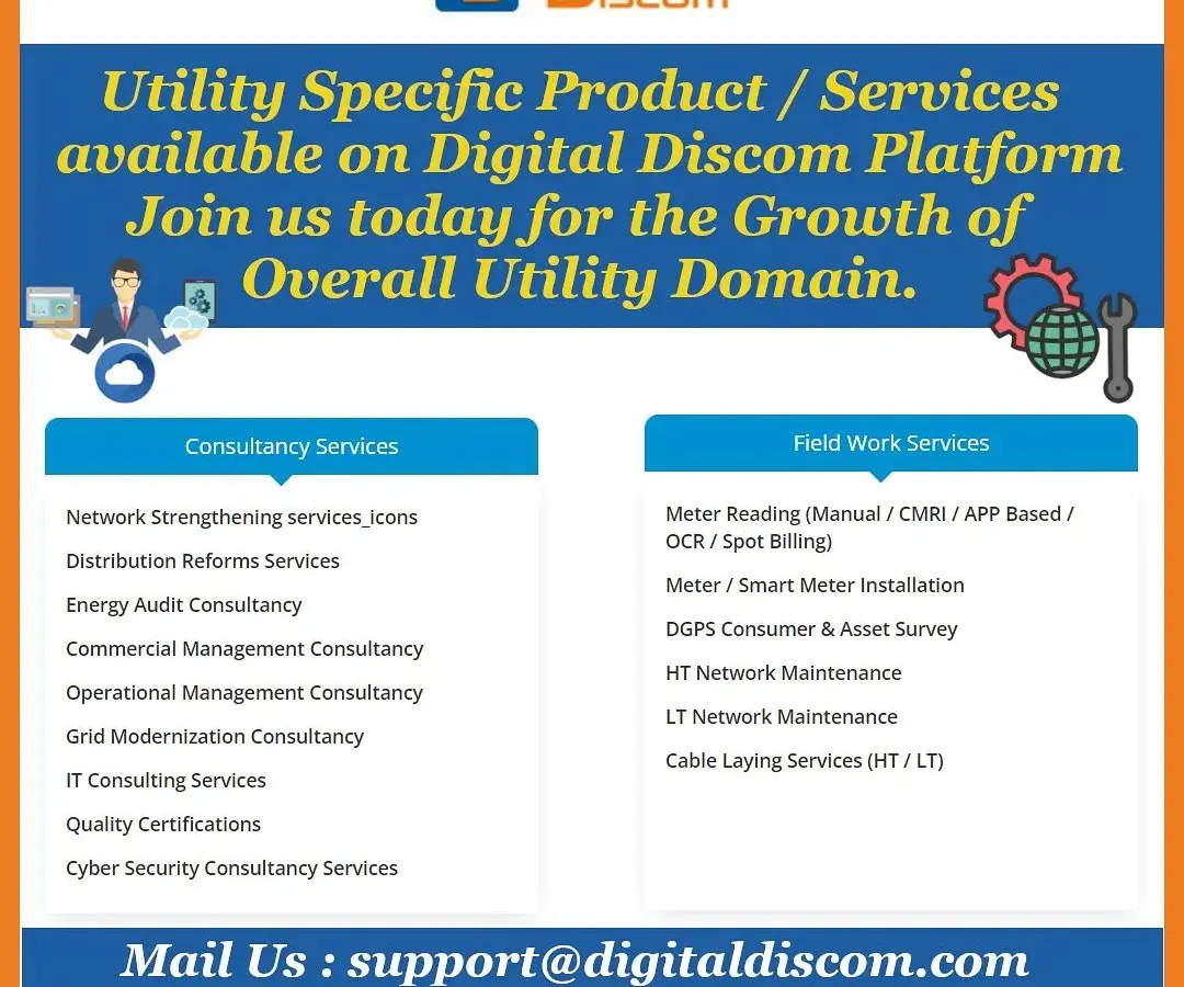 I offer a direct connection to experts in specialized utility services. This graphic outlines the two main categories you can find on our platform: high-level consultancy for grid modernization and distribution reforms, and on-ground fieldwork services like smart meter installation and network maintenance.
