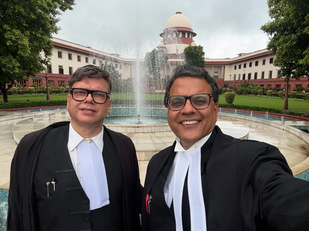 A moment of camaraderie with my colleague Sanjeev Sen at the Supreme Court of India. Practicing at the highest court in the land is a privilege, and doing so alongside respected friends makes the pursuit of justice even more meaningful.