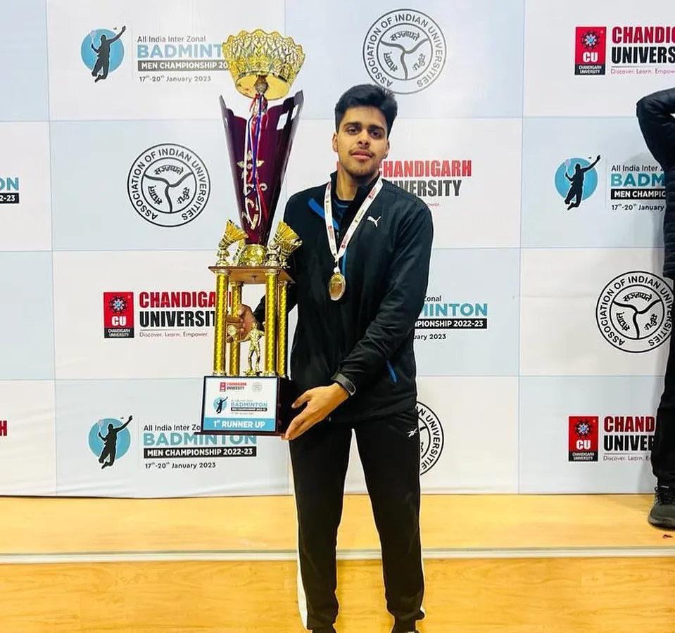 I am incredibly proud to showcase my student, Akash, with his silver medal from the All India Inter-University Badminton Championship 2023. His victory is a testament to the fact that consistent effort and dedication lead to success at the highest levels.