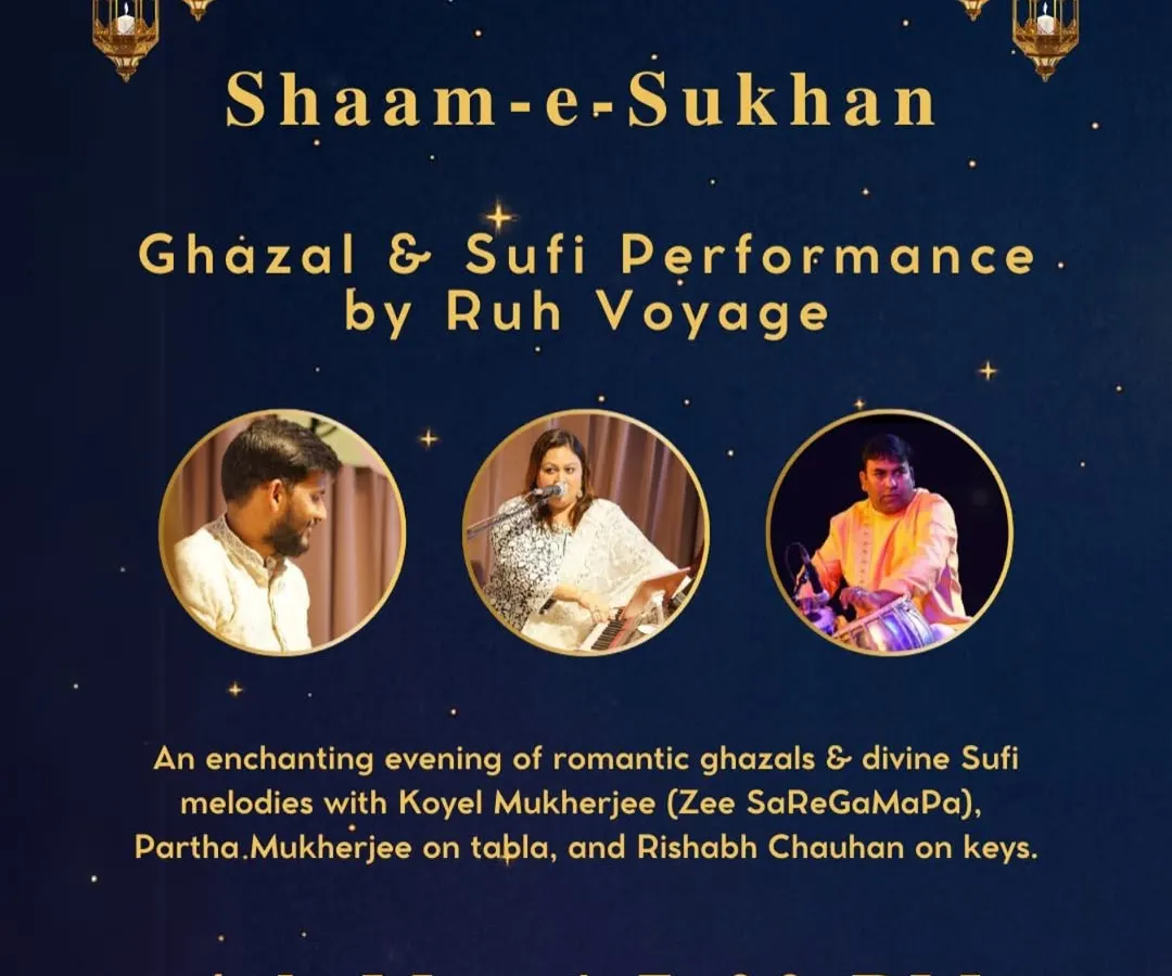 We invite you to evenings filled with soul-stirring music like Shaam-e-Sukhan. Our stage hosts enchanting Ghazal and Sufi performances that transport you to a world of melody and poetry.