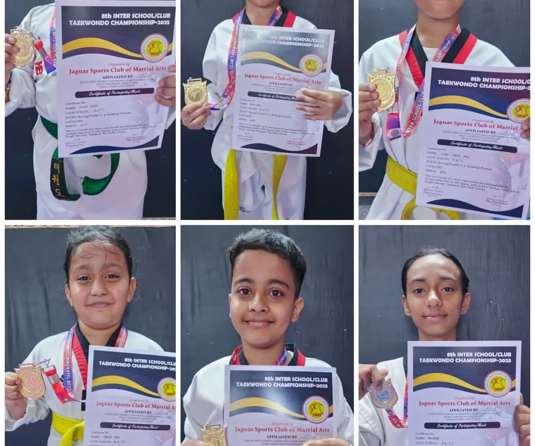 The results speak for themselves. I am proud to present some of our young champions from the 8th Inter-School Taekwondo Championship, each with their well-deserved medals and certificates.